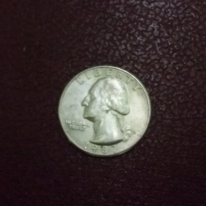 Монета liberty quarter dollar 1987 года! в Москве, цена 50 000 руб ...
