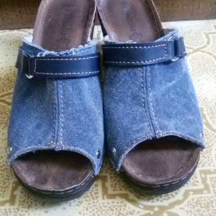 Джинсовые сабо