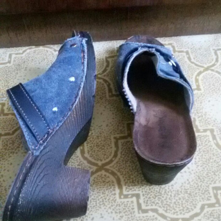 Джинсовые сабо