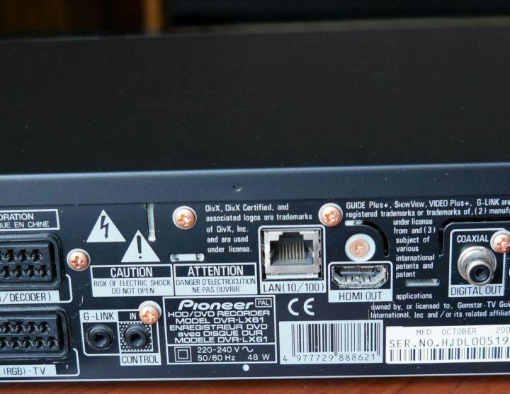 DVD HDD рекордер Pioneer DVR-LX61