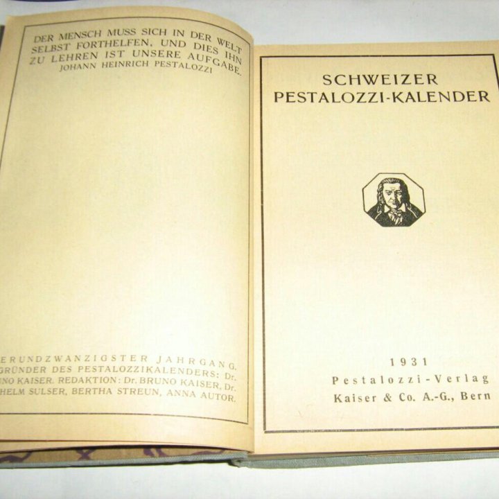 Календарь Песталоцци за 1931 г.