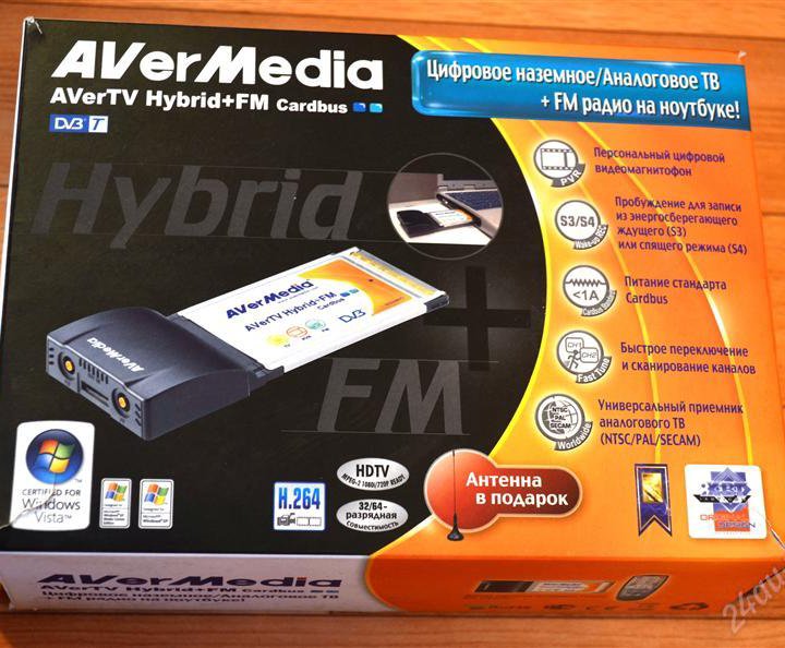 TV тюнер + FM AVerTV Hybrid+FM CardBus