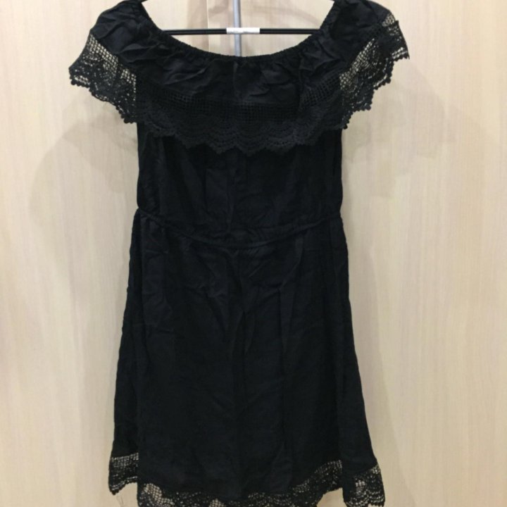 Платье новое размер 46-48 в чёрном и белых цветах