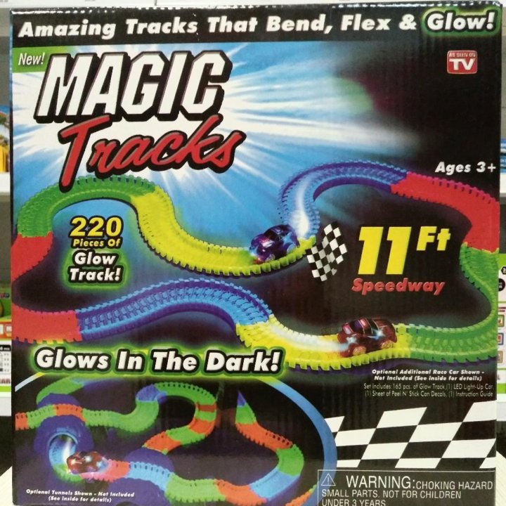 Светящийся гоночный трек Magic Tracks 220 деталей.