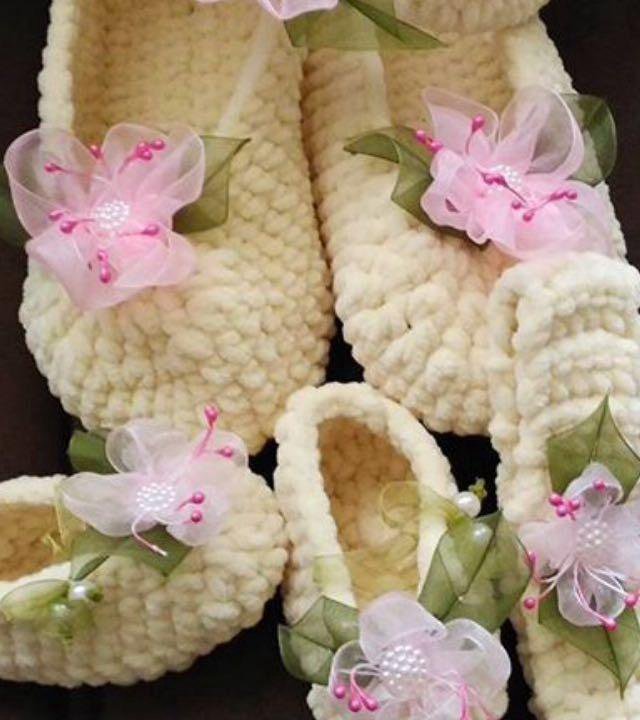 Тапочки вязаные