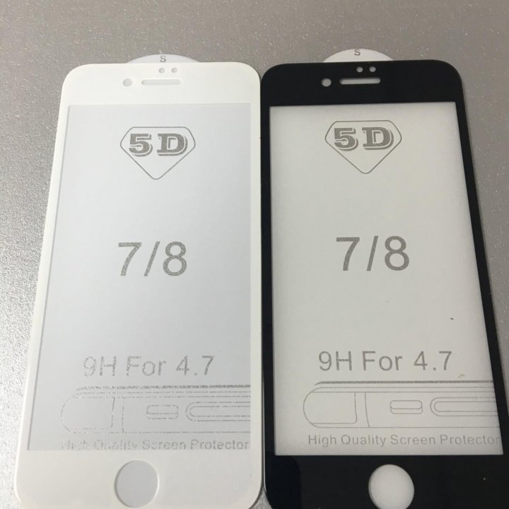 Защитное 5D стекло на iPhone 6,6s,7,8,10