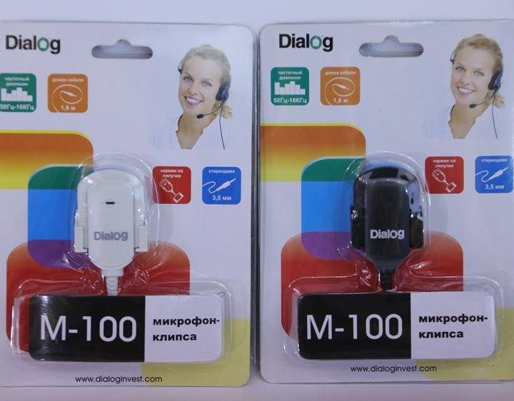 Микрофон клипса Dialog M-100 W (новый).