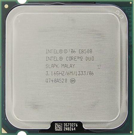 Intel Core 2 Duo E8500 Wolfdale (3166MHz, LGA775)