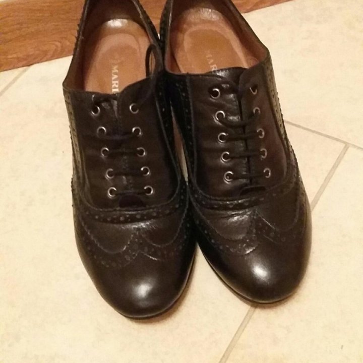 Кожаные ботильоны.