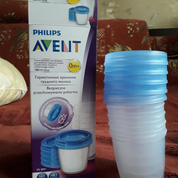 Молокоотсос Philips Avent эл.+конт.для хран.молока