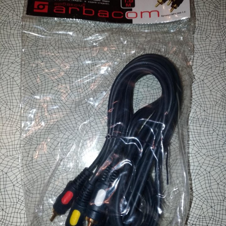 КАБЕЛЬ 3RCA - 3RCA 1.5м Arbacom