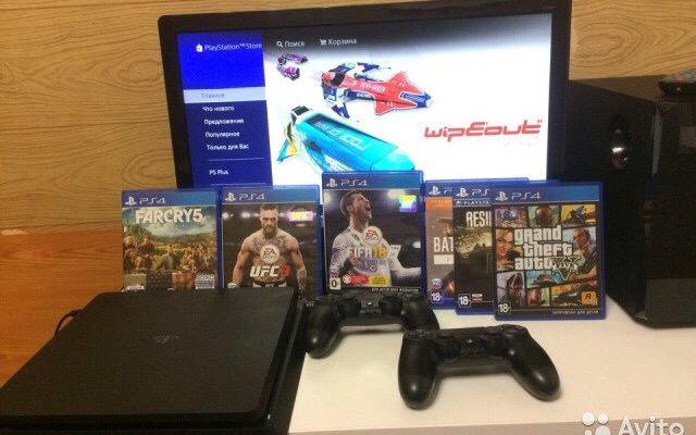 PlayStation 4 slim 500gb + доставка