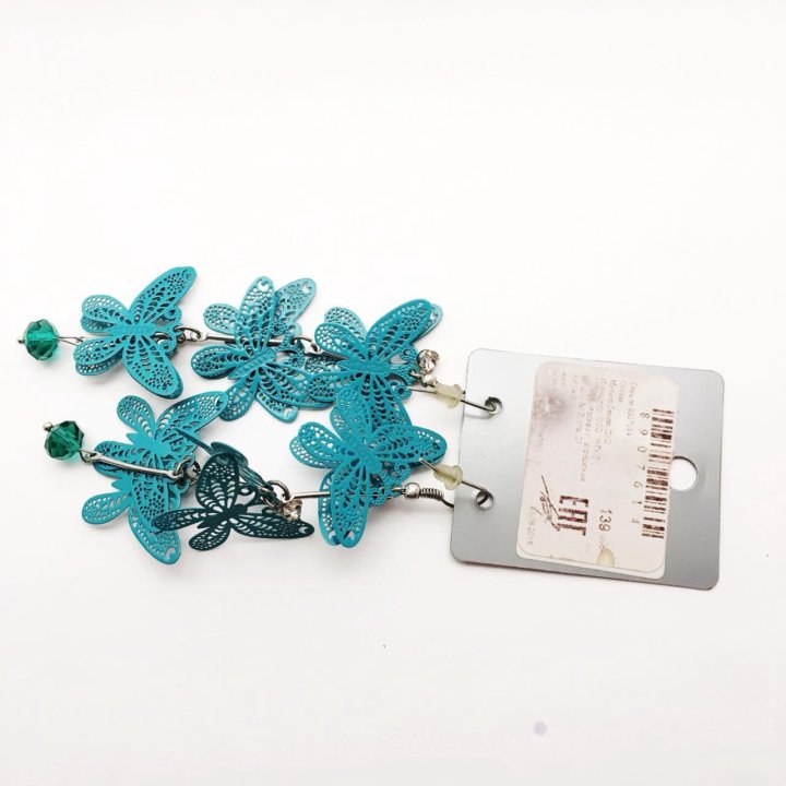 Серьги бабочки