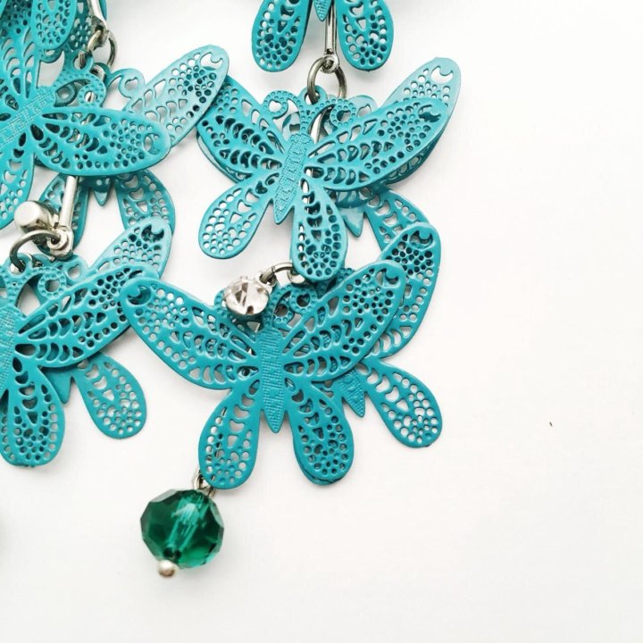 Серьги бабочки