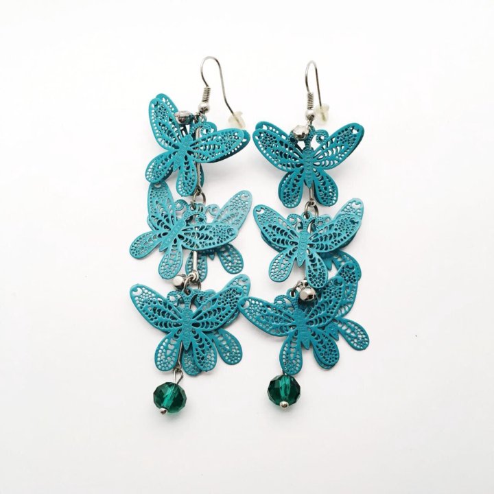 Серьги бабочки