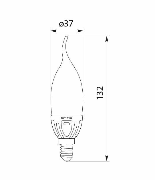 Светодиодная лампа Shine FC37 7W E14