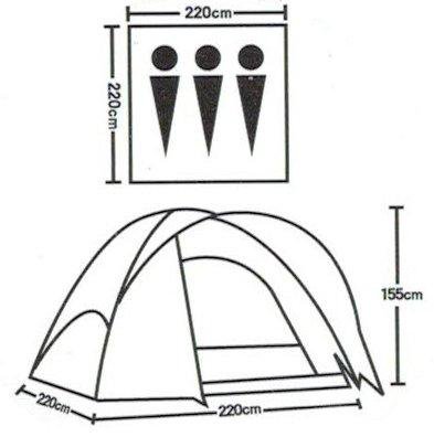 Палатка 3-х местная 2-х слойная