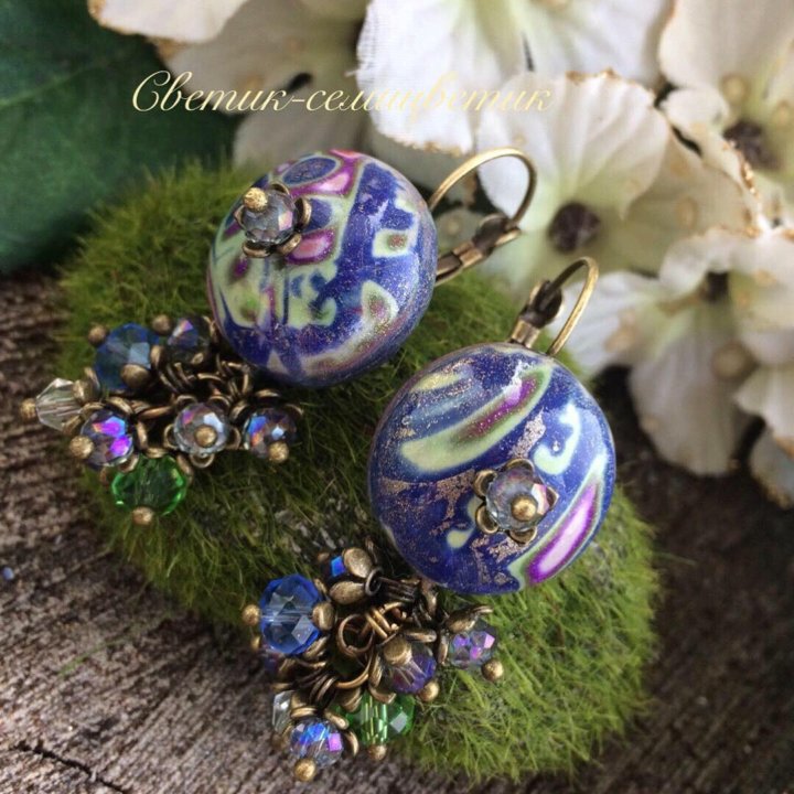 Кулон и серьги