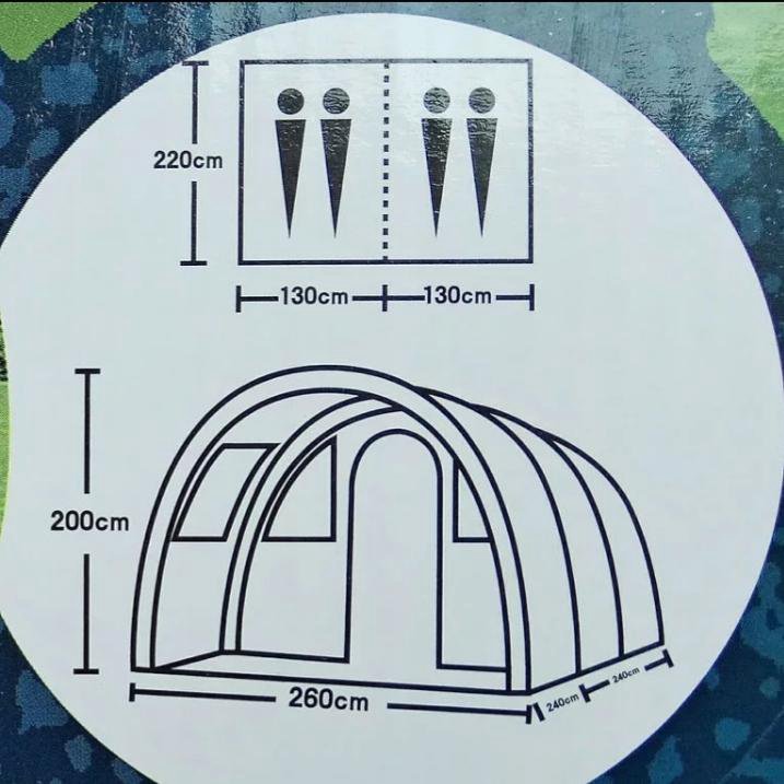 Палатка 4-х местная ( Ангар ) двухслойная
