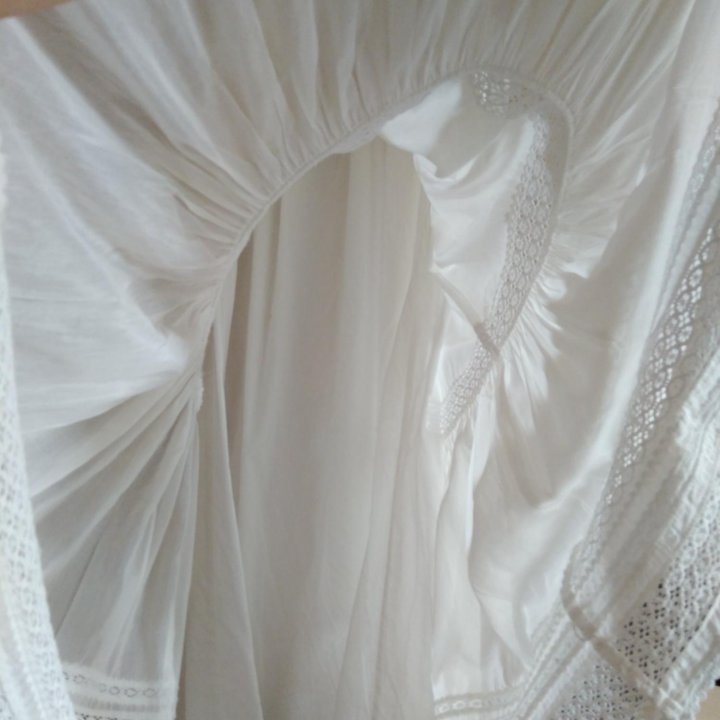 Воздушная белая юбка