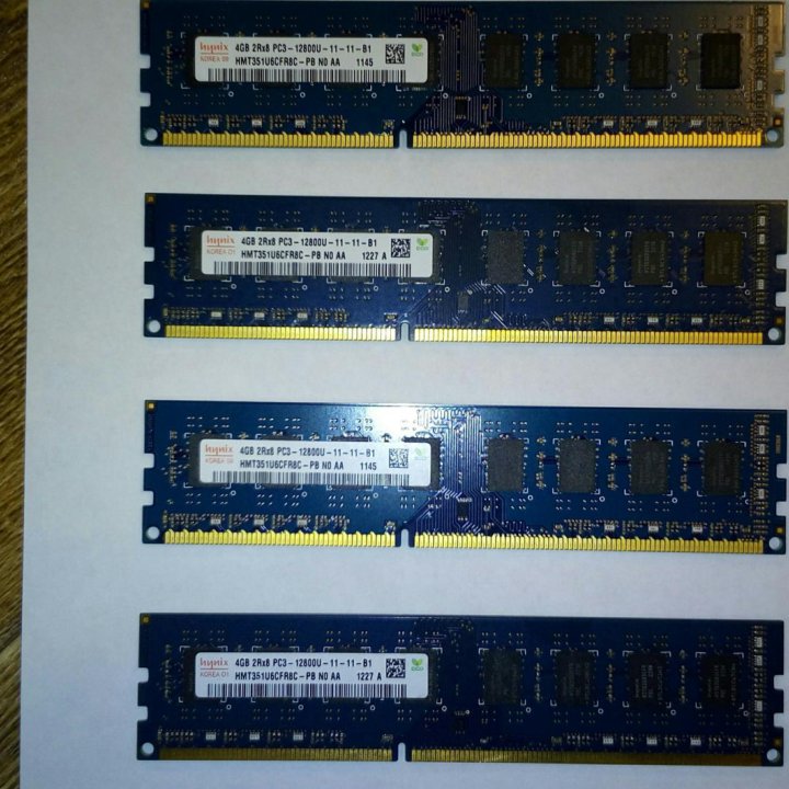 Hynix 16GB (4x4GB) 2Rx8 PC3-12800 1600 MHz