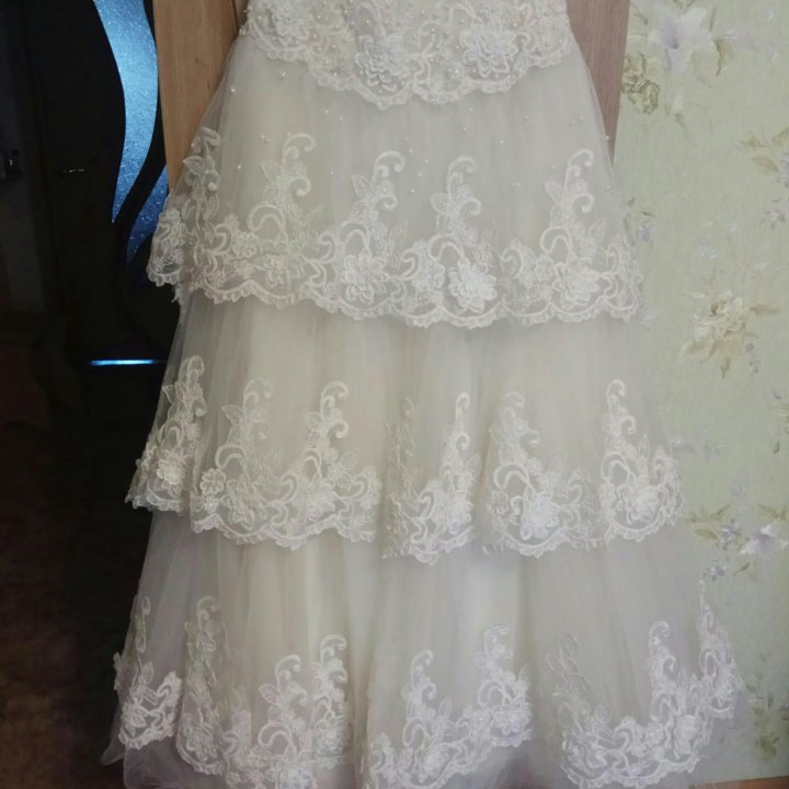 Свадебное платье бу айвори
