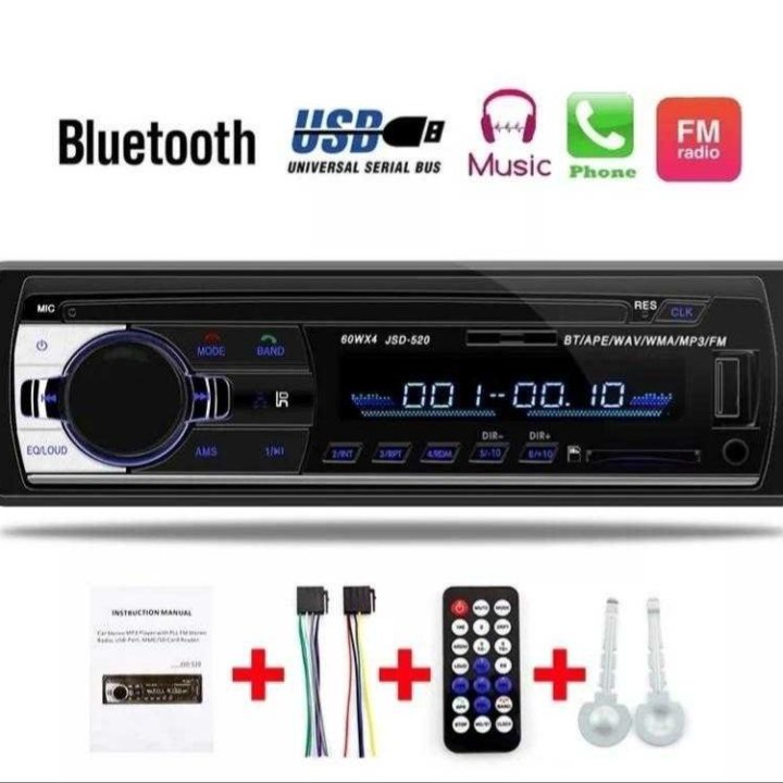 Автомагнитола Pioneer с Bluetooth AUX USB SD новая