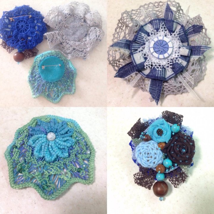 Текстильные броши