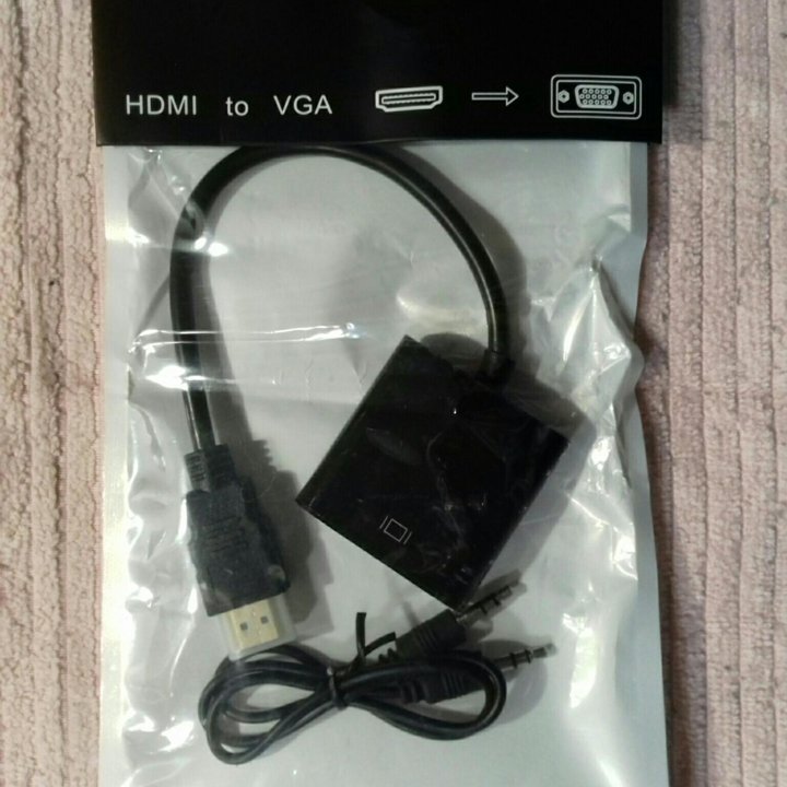 Конвертер HDMI to VGA Адаптер + аудио