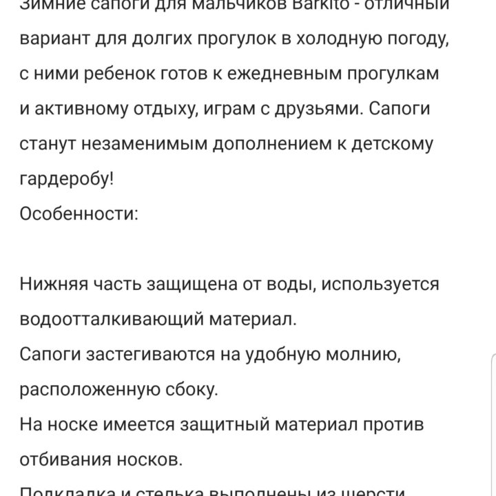 Зимние сапоги