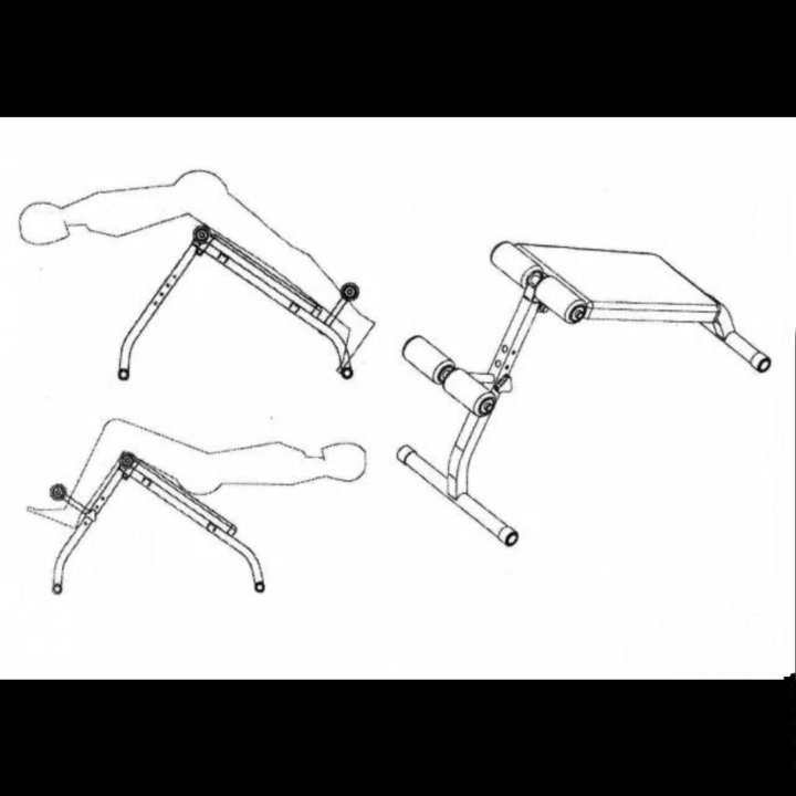 Скамья 2в1 для пресса и гиперэкстензии
