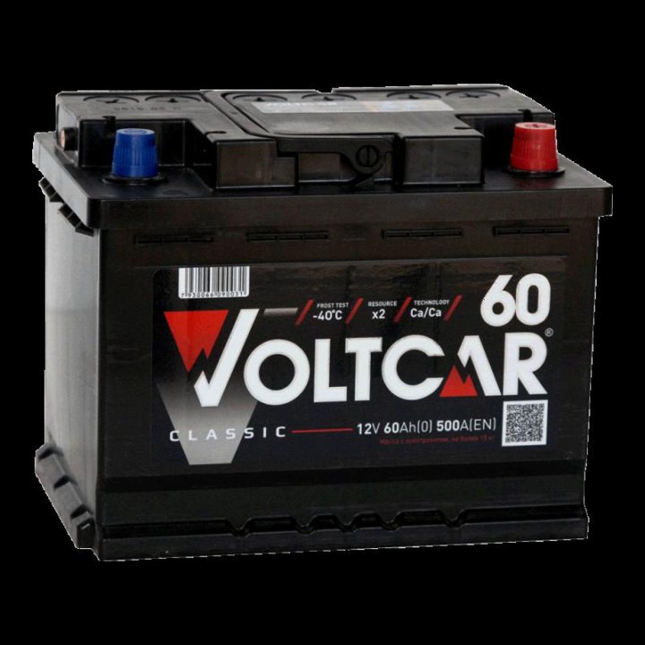 Аккумулятор voltcar Classic 60Ah 500A