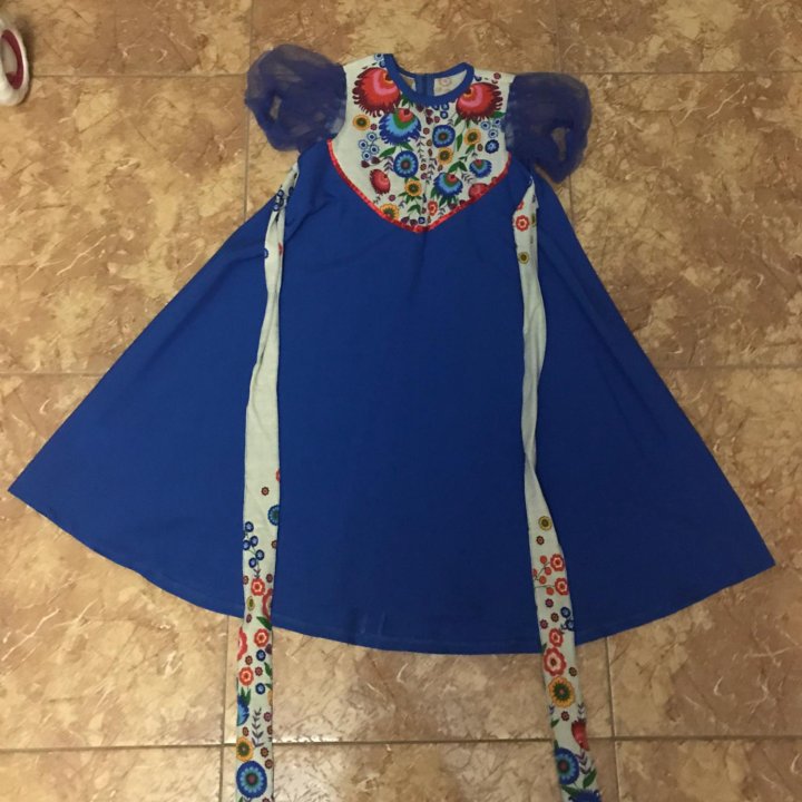 Платье НОВОЕ Синее нарядное шили на заказ