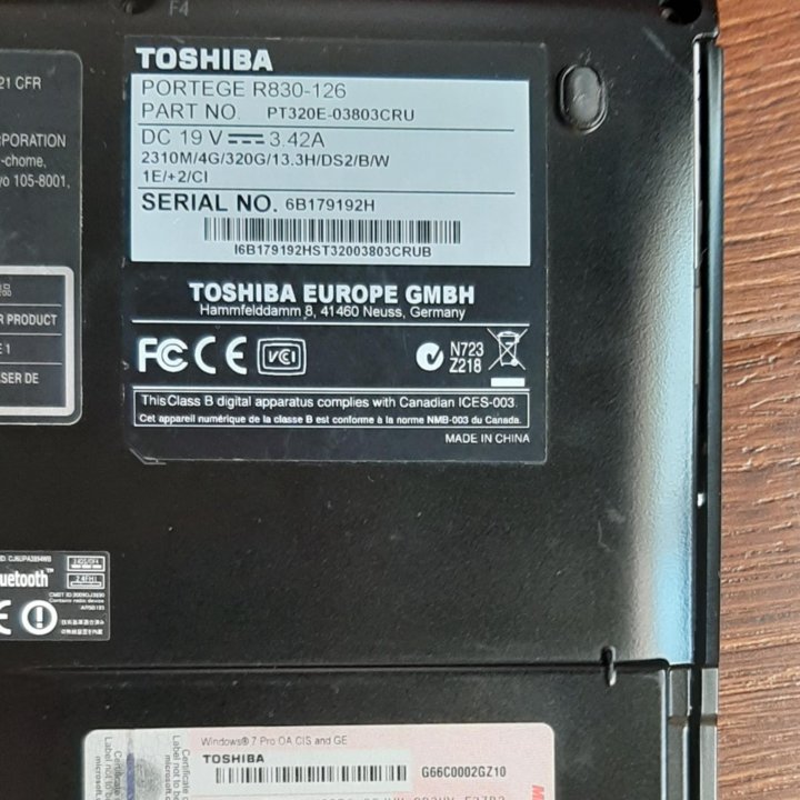 Ноутбук toshiba portege r830-126 краснодар