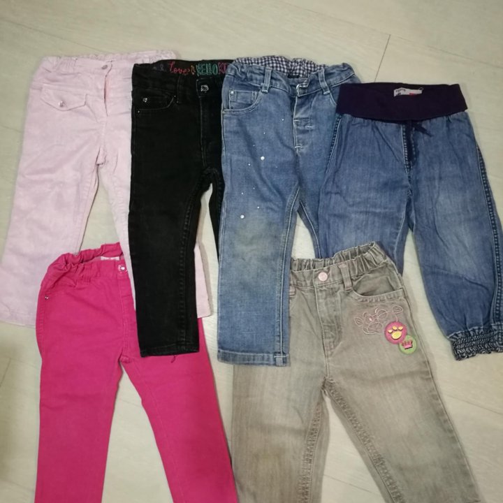 Пакет джинс для девочки 86-92р
