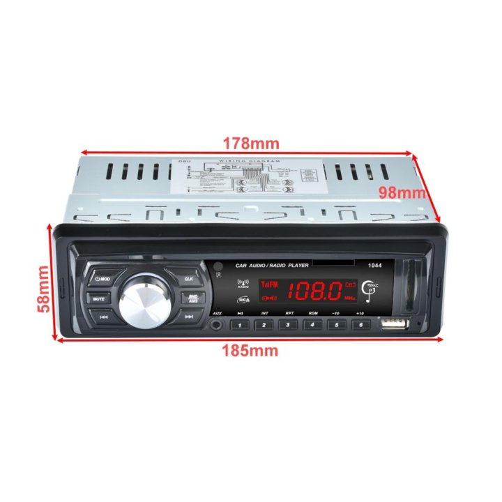 Автомагнитола 1Din FM/TF/USB MP3