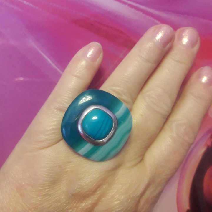 Кольцо серебро