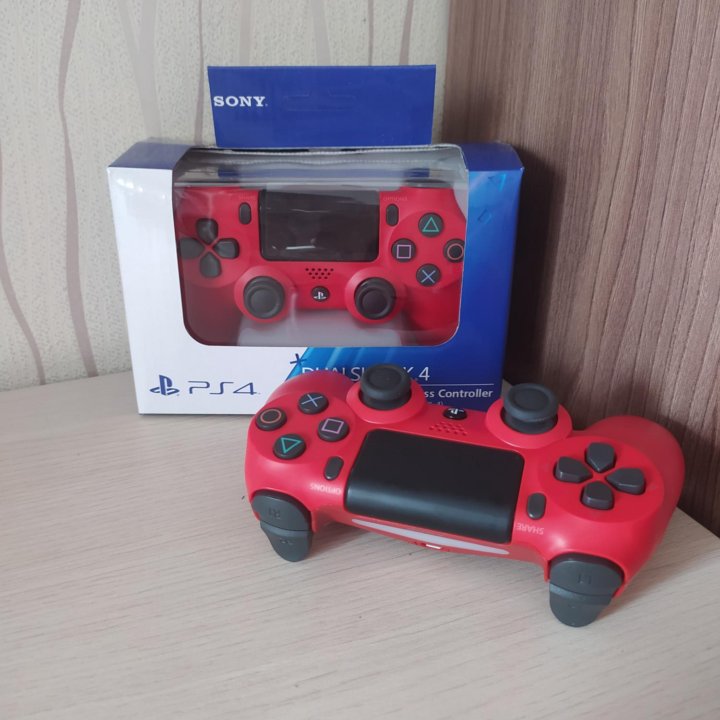 Джойстик PS4 красный(новый)