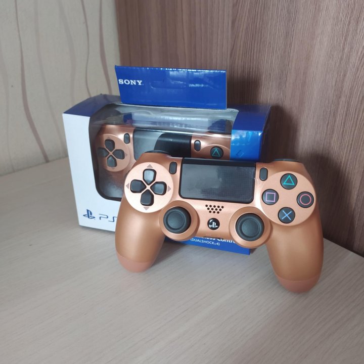 Джойстик PS4 золотой(новый)