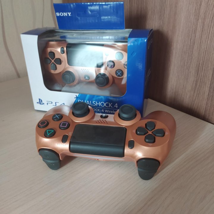 Джойстик PS4 золотой(новый)