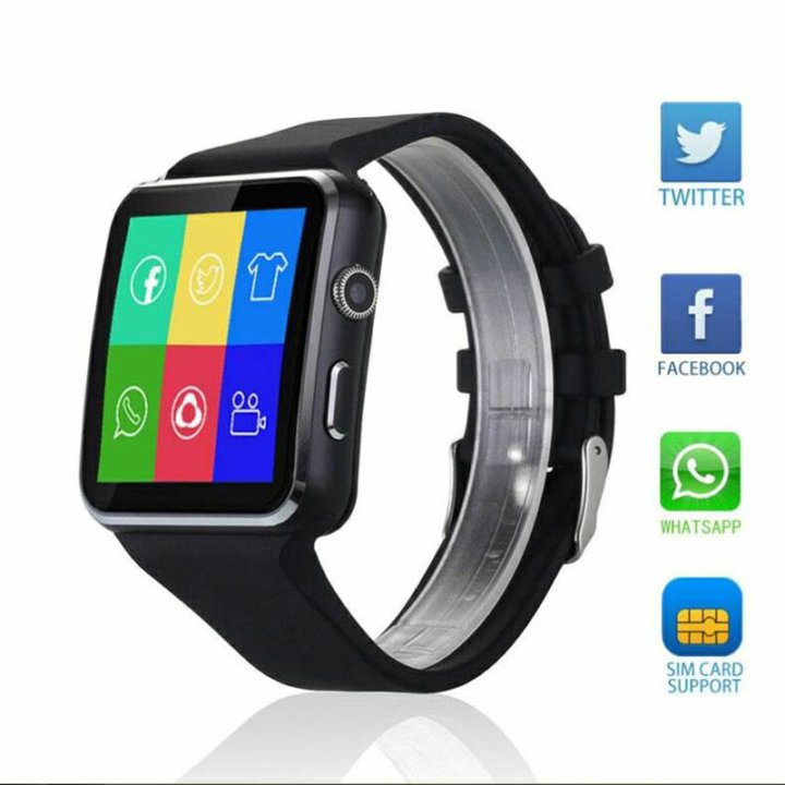 Умные часы Smart Watch X6 черный ремешок