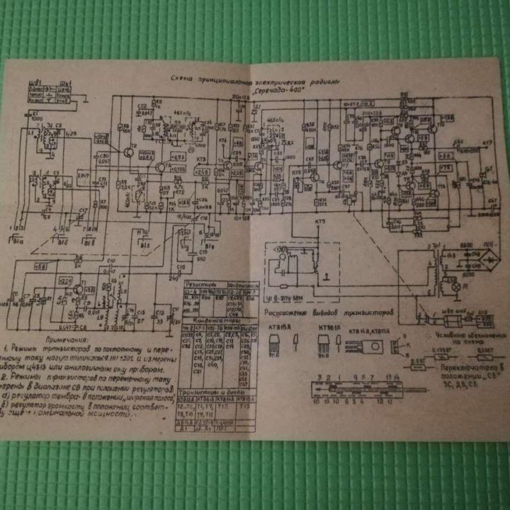 Схема радиолы 1972г. в идеальном состоянии