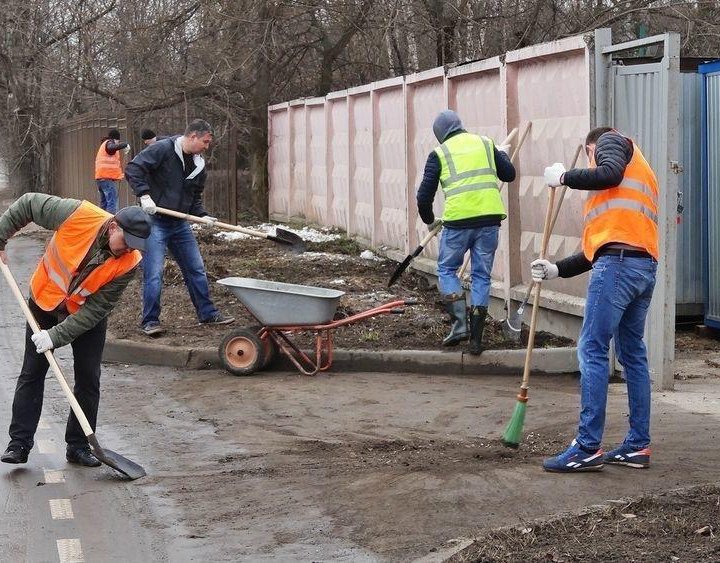 Уборка территории снег, мусор, разнорабочие РФ