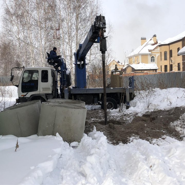 Бурение колодцев, Установка септиков.