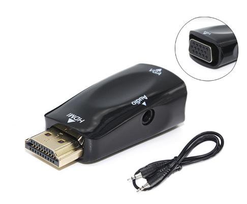 Конвертор-переходник hdmi VGA со звуком компактный