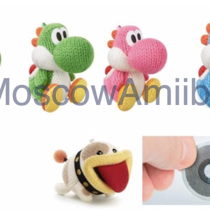 Yoshi Woolly World Amiibo полный набор 13 стикеров