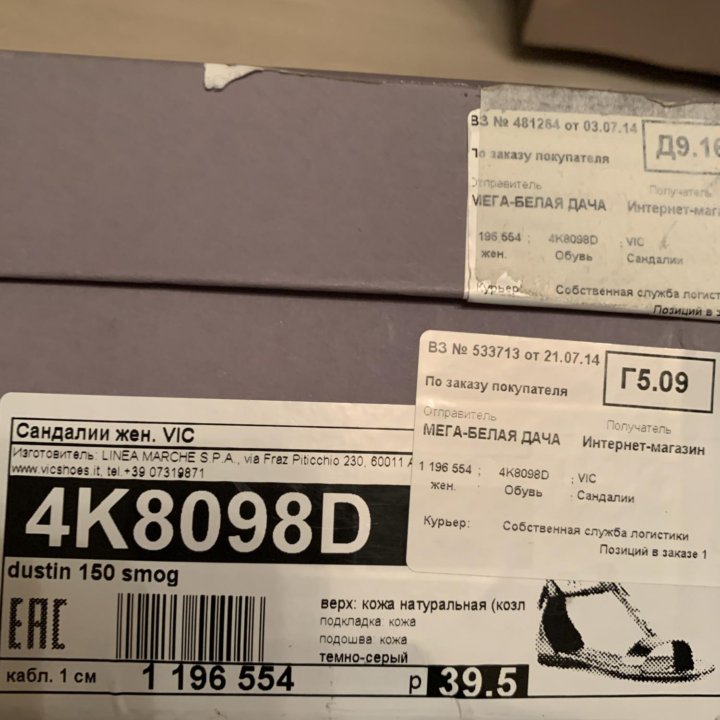 Сандалии VIC