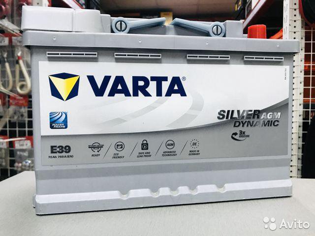 Аккумулятор varta AGM (гелевый) 70 А/ч. Доставка