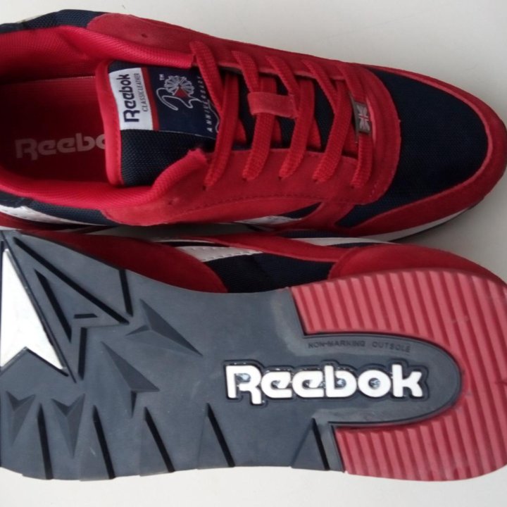 Кроссовки Reebok красные сетка