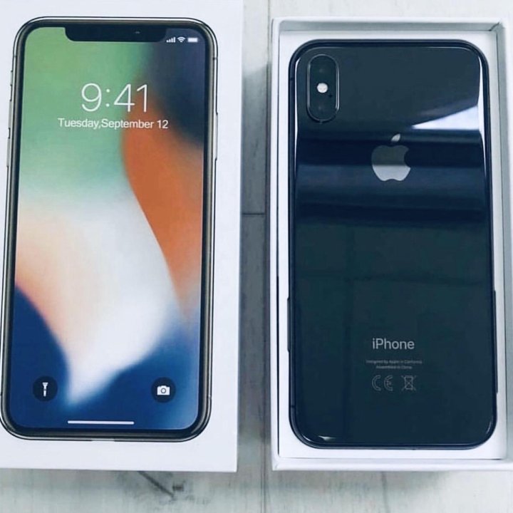 iPhone X , (64gb), на гарантии